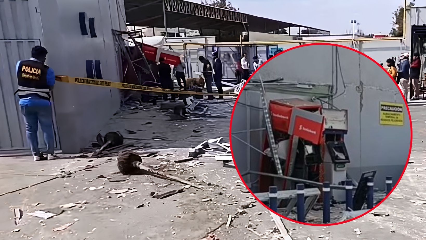 Delincuentes hacen explotar dos cajeros y S/ 109 mil quedan esparcidos en la calle