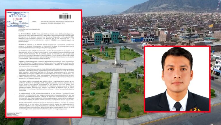 Trujillo: Renuncia candidato de APP a la alcaldía de La Esperanza por ataques personales