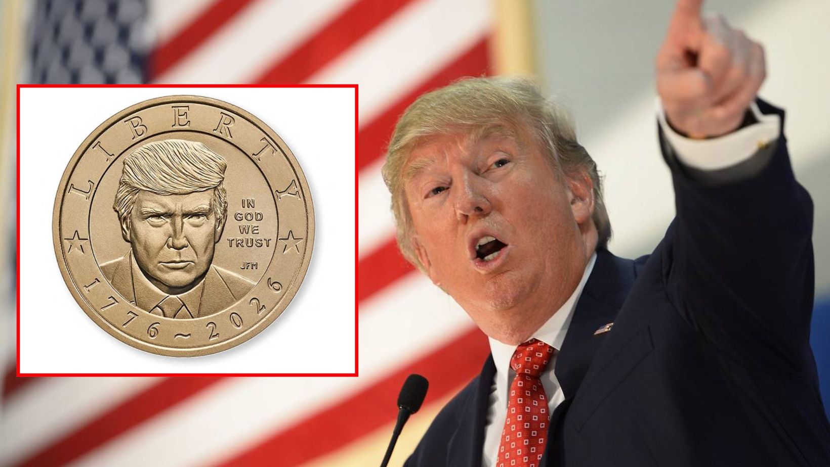 Estados Unidos pone en circulación moneda de 1 dólar con rostro de Trump