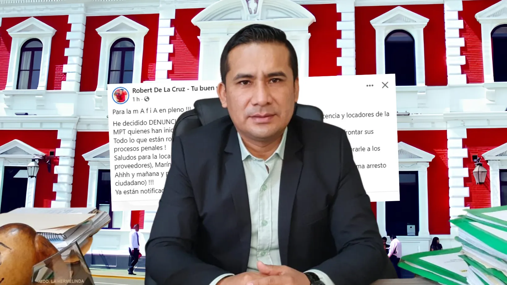 Robert de la Cruz denuncia a funcionarios de la Municipalidad de Trujillo por presunta "guerra sucia"