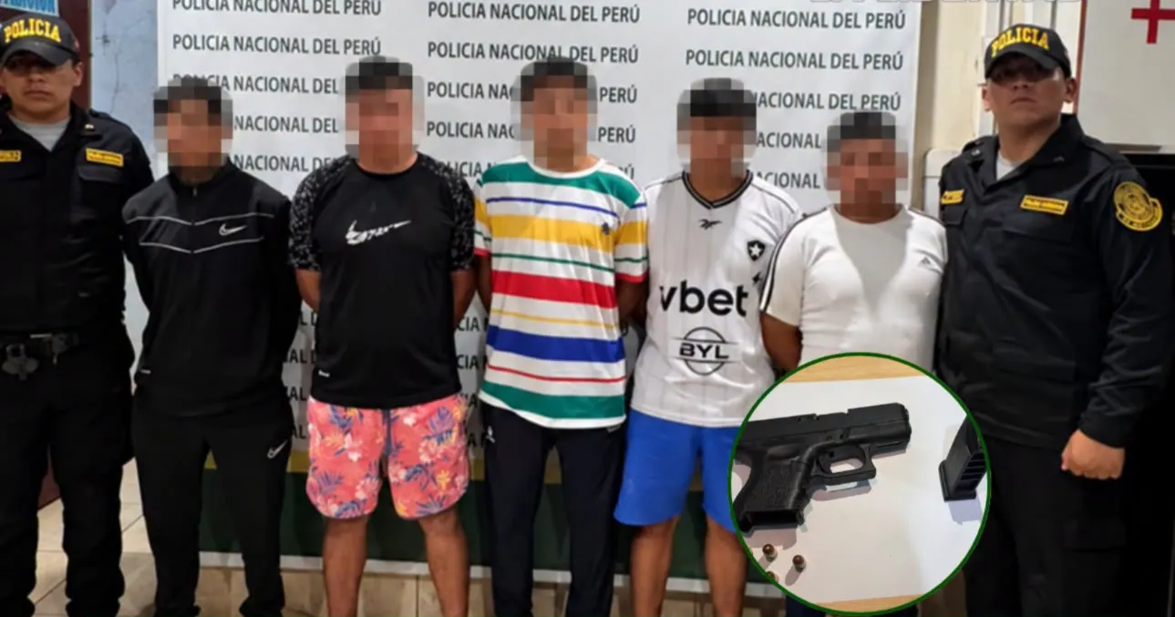 Virú: detienen a cinco presuntos integrantes de banda con arma de fuego