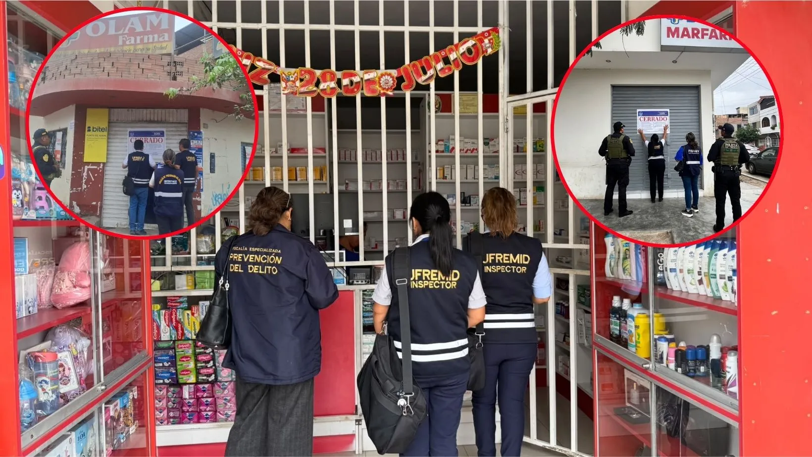 ¡Riesgo para la salud! Clausuran 6 boticas informales durante operativo en Trujillo